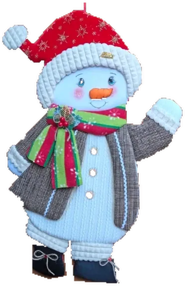 Colgante Nieve, producto artesanal de tela de Manualidades Hilda