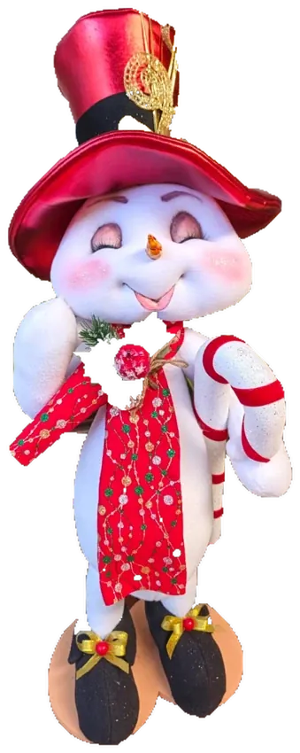 Muñeco de nieve, producto artesanal de tela de Manualidades Hilda